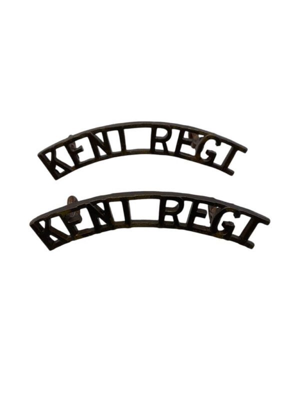 WW2 Canadian Kent Regiment Shoulder Titles Insignia Pair