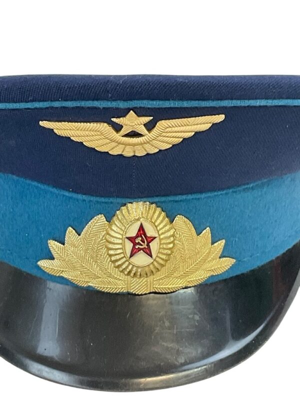 Russian Soviet Air Force Peak Cap Hat Missing Chin Strap