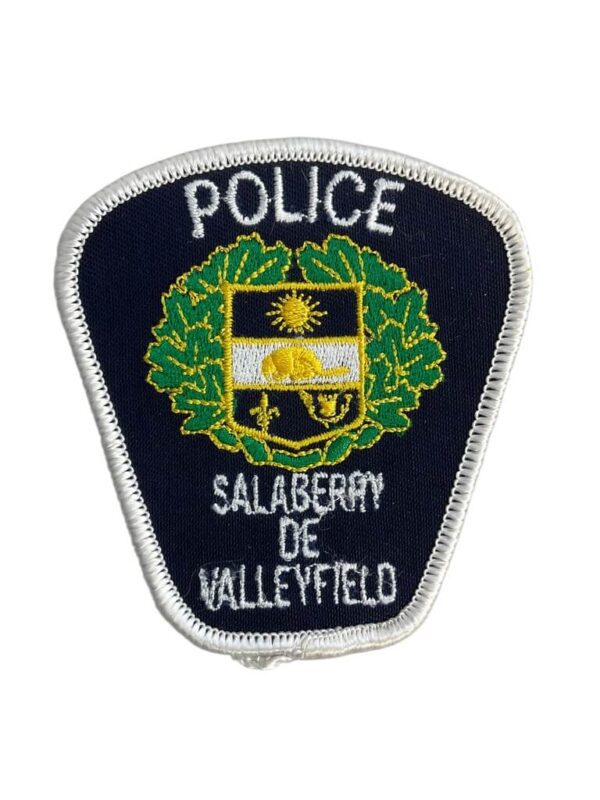 Canadian Salaberry De Valleyfield Quebec White Border Shirt Police Patch