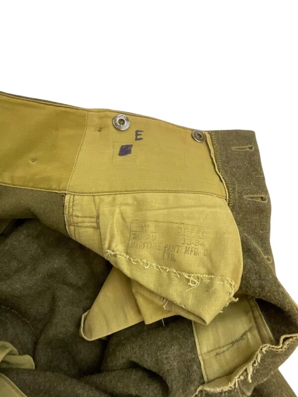 Korean War Era Canadian Wool Battledress Trousers Size 6 33-34 Waist