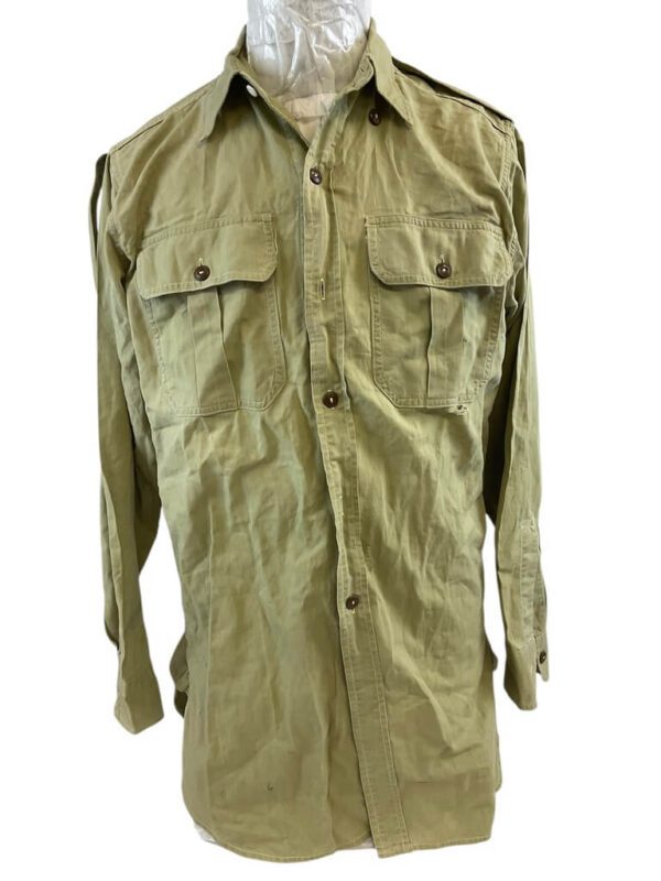 Canadian Army Long Sleeve Shirt With Epaulets Dated 1949