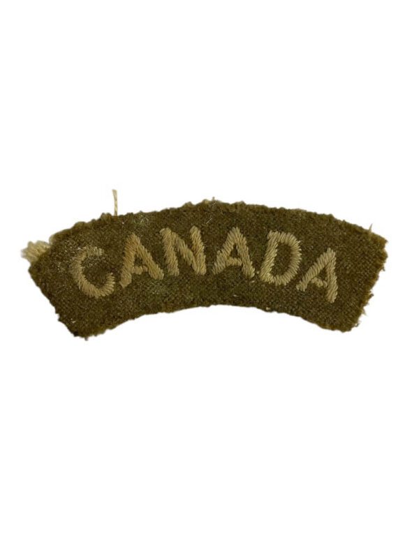 WW2 Canadian Army CANADA Shoulder Title Insignia Single British Made