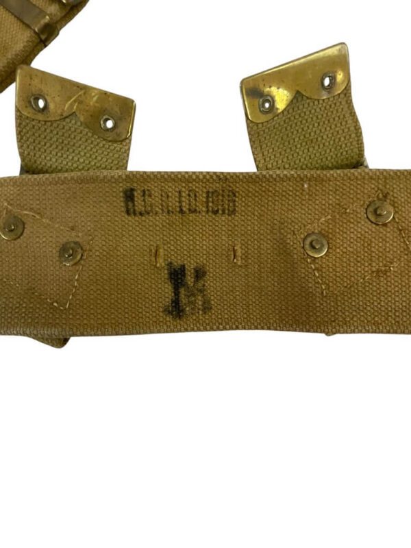 WW1 British BEF P08 Web Belt Size Medium Dated 1916