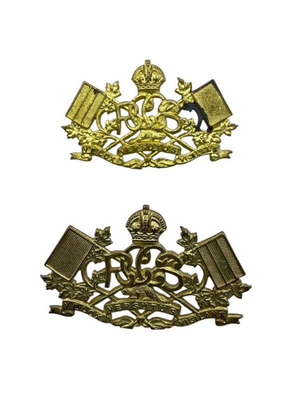 WW2 Royal Canadian Corps of Signals Collars Insignia Pair