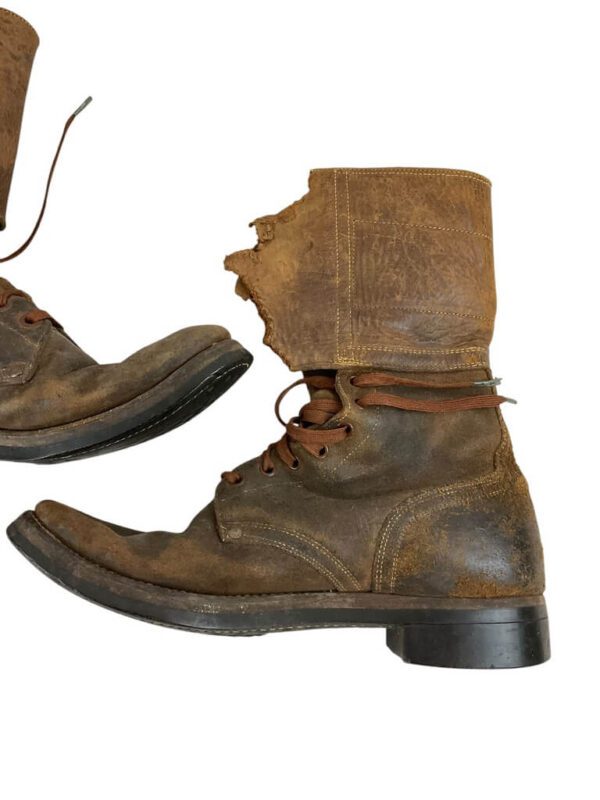 WW2 US Army M43 Double Buckle Combat Boots With Spare Cuffs