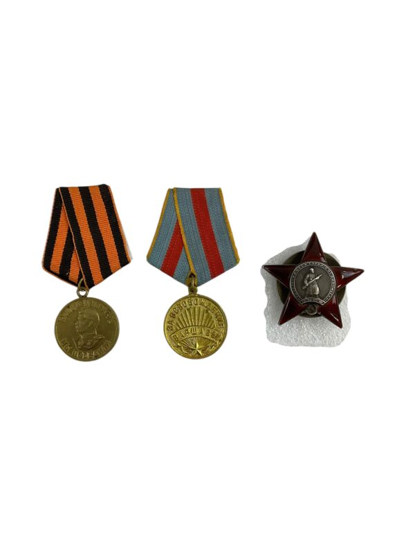 WW2 Soviet Russian Order Of The Red Star Medal Group With Research - Jr. Lt In 95th Rifle Division