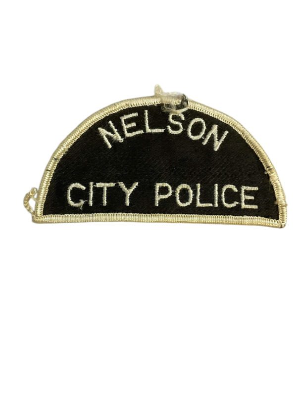 Canadian Nelson City British Columbia White Border Police Patch