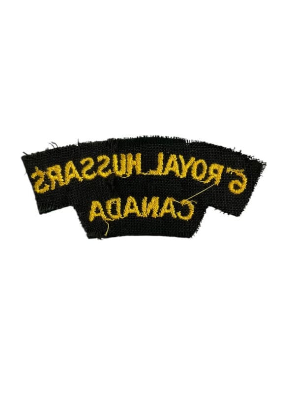 Canadian 6th Royal Hussars Shoulder Title Insignia Single