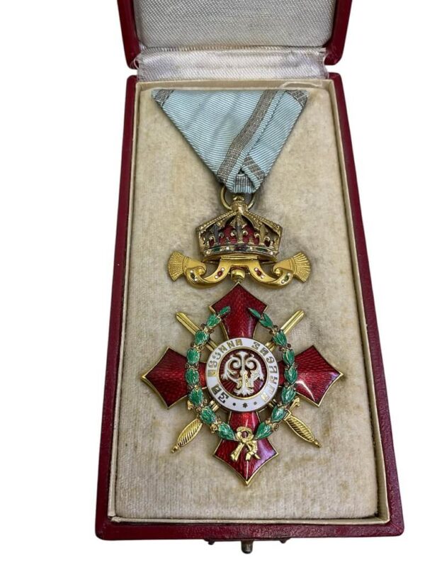 WW2 Bulgarian Officers Military Merit Cross with Swords 4th Class in Case