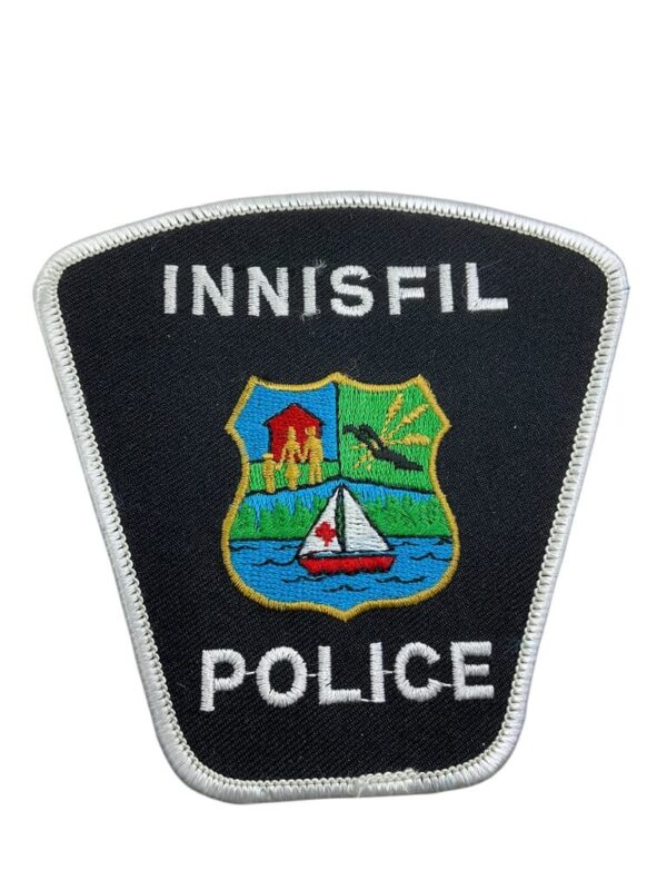 Canadian Innisfil Ontario White Border Woven Police Patch