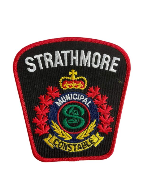 Canadian Strathmore Ontario Red Border Constable Police Patch