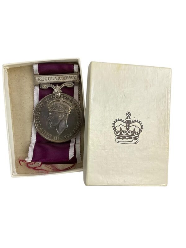 WW2 British Medal Group West Yorkshire Regiment with Regular Army Long Service Medal Lt Holmes RAOC and Paperwork