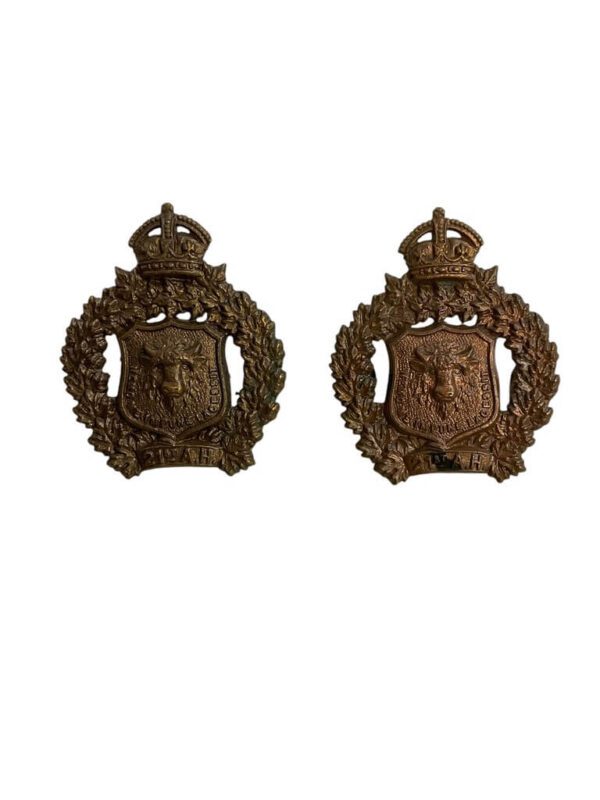 Canadian 21st Alberta Horse Collars Insignia Pair