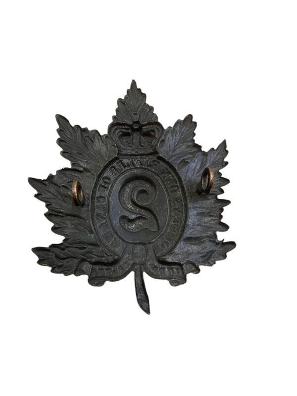 Canadian Queen's Own Rifles QOR Shako Plate Cap Badge