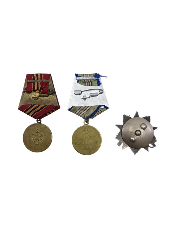 WW2 Soviet Russian Medal Group With Research - Technical Officer For 618 Assault Aviation Regiment