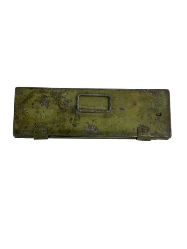 WW1 British BEF Metal Spare Parts Tin Broad Arrowed 1910 Dated