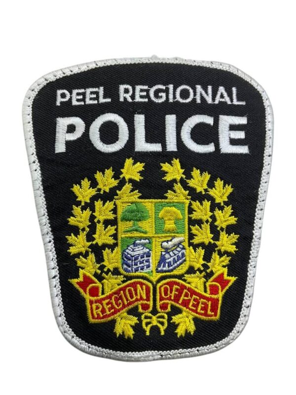 Canadian Peel Regional Ontario White Border Police Patch