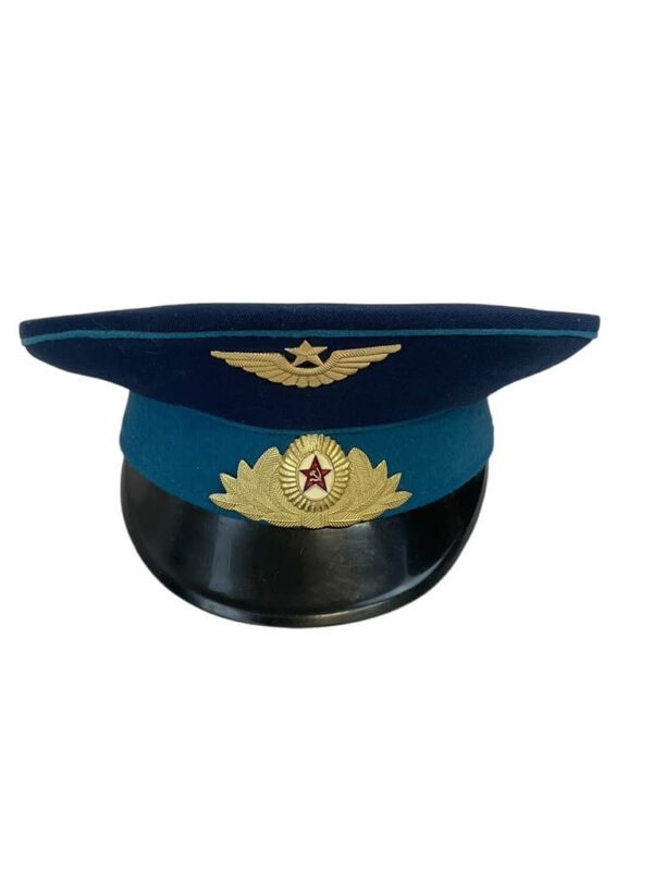 Russian Soviet Air Force Peak Cap Hat Missing Chin Strap