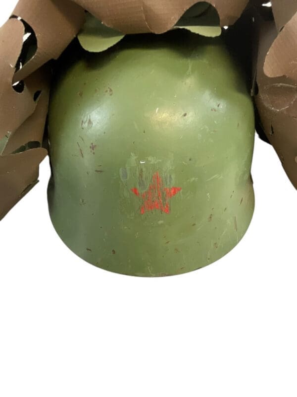 Cold War Era Yugoslavian Yugo M59/85 Steel Helmet With M68 Camo Cover