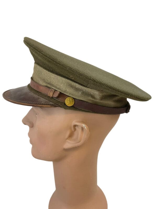 WW1 US M1912 Officers Peak Cap Named 168 Field Artillery
