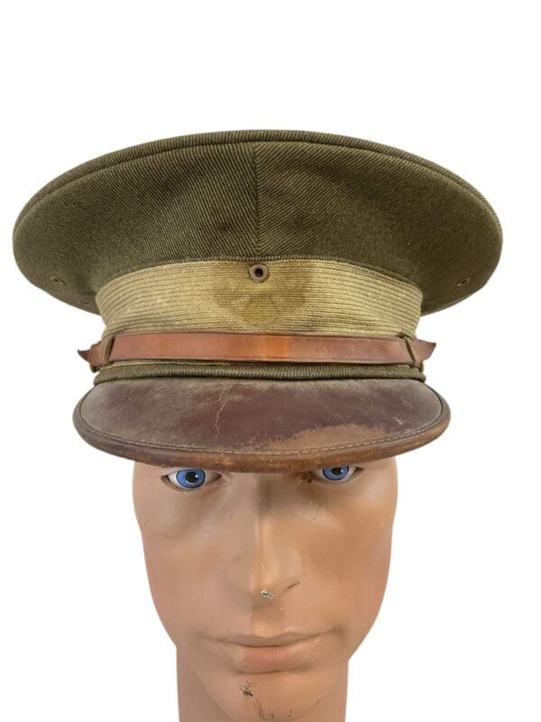 WW1 US M1912 Officers Peak Cap Named 168 Field Artillery