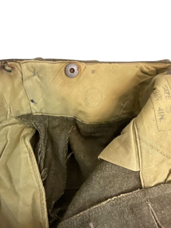 Canadian Army Korean War Battle Dress Trousers Pants Size 3 Dated 1952