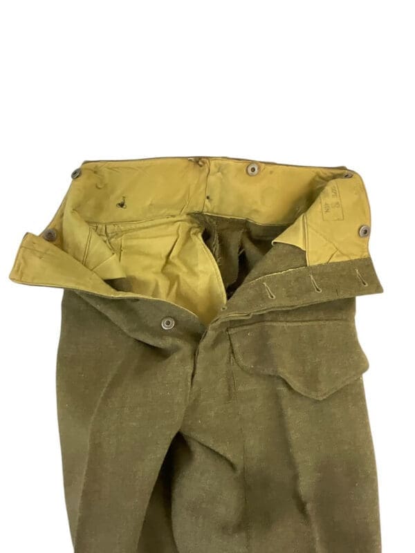Canadian Army Korean War Battle Dress Trousers Pants Size 3 Dated 1952
