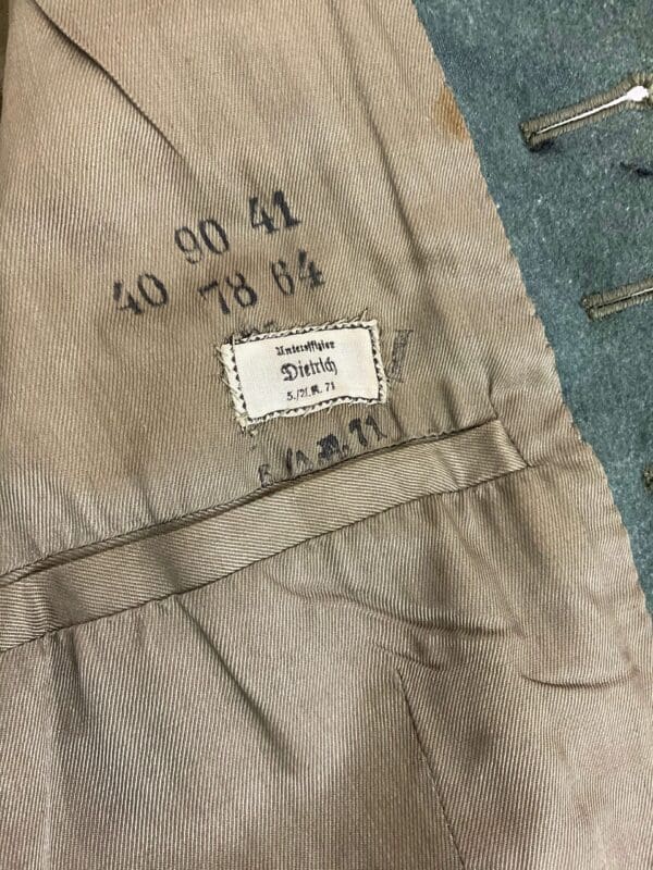 WW2 German 71st Artillery Regiment Waffenrock Named Unit Marked