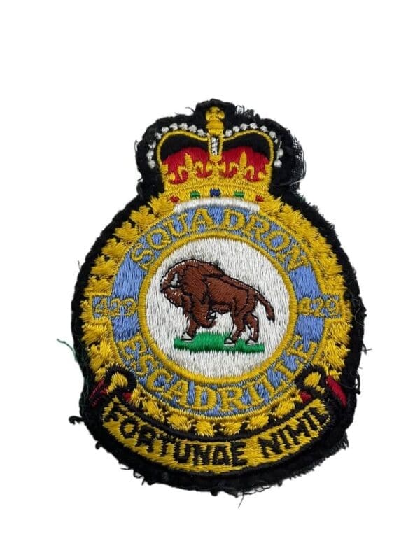 Canadian Forces 429 Squadron Heraldic Colour Crest Patch Vintage