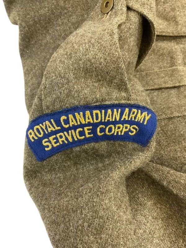 Canadian Army Battle Dress Jacket RCASC Size 11 1947 Dated C Broad Arrowed