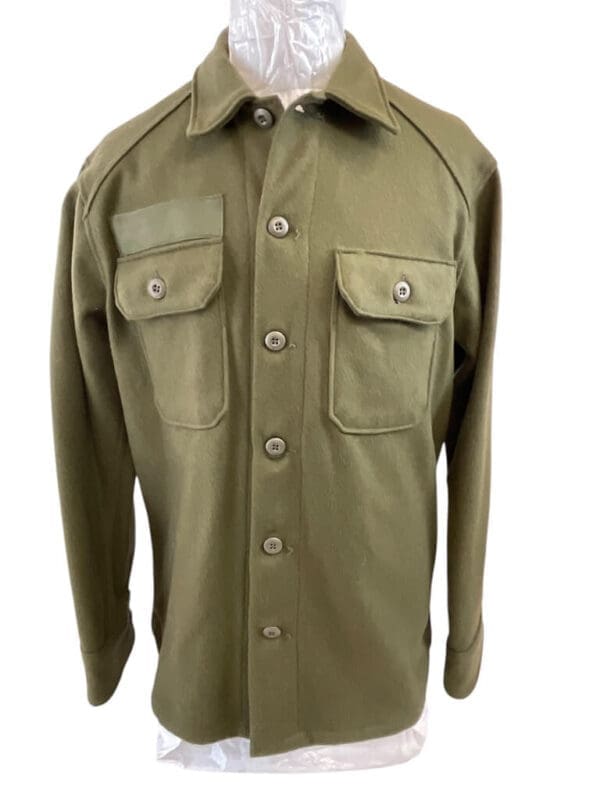 US Army OD Green Wool Shirt Size Medium