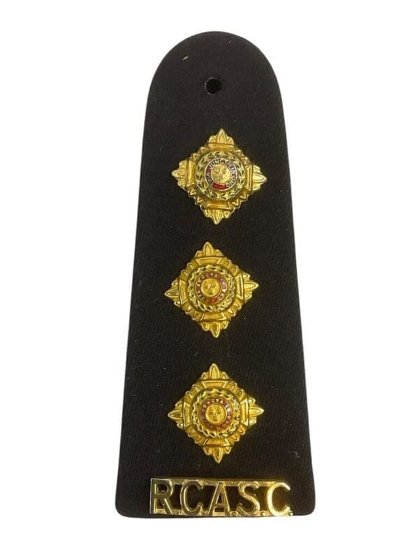 Canadian Forces RCASC Captain Patrols Shoulder Board Slip-On Single