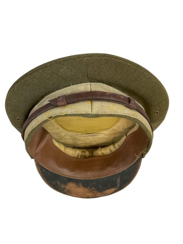 WW1 US M1912 Officers Peak Cap Named 168 Field Artillery
