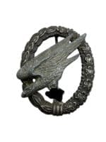 WW2 German Luftwaffe Fallschirmjager Airborne Qualification Badge Unit Marked 16th Battery 1st FJ Division