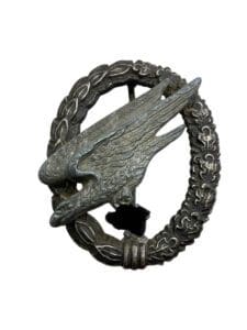 WW2 German Luftwaffe Fallschirmjager Airborne Qualification Badge Unit Marked 16th Battery 1st FJ Division