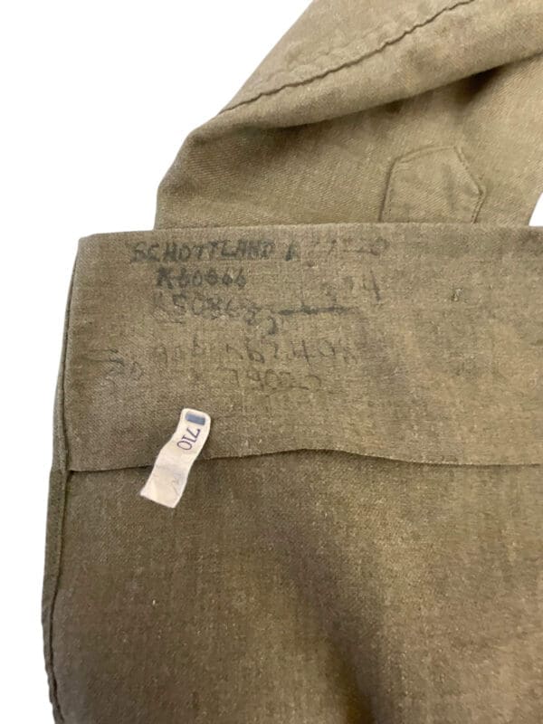 WW2 US Wool Shirt Named & Service No.