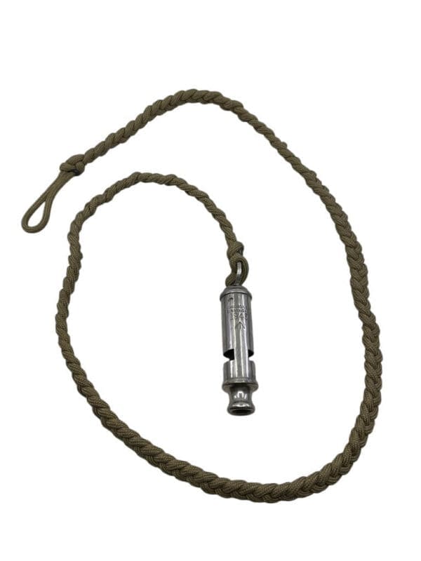 WW2 British Army Whistle Broad Arrowed 1943 Dated