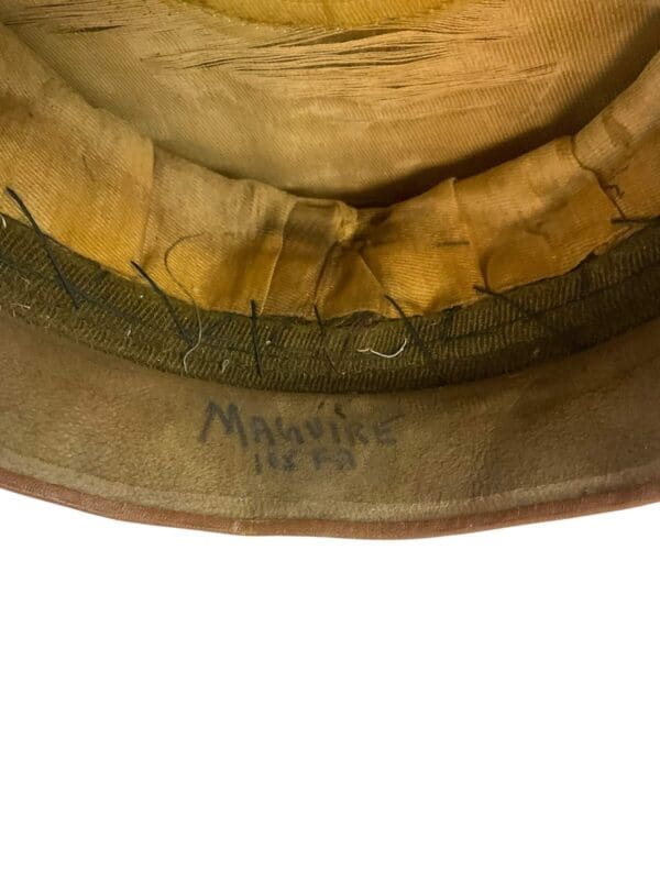 WW1 US M1912 Officers Peak Cap Named 168 Field Artillery