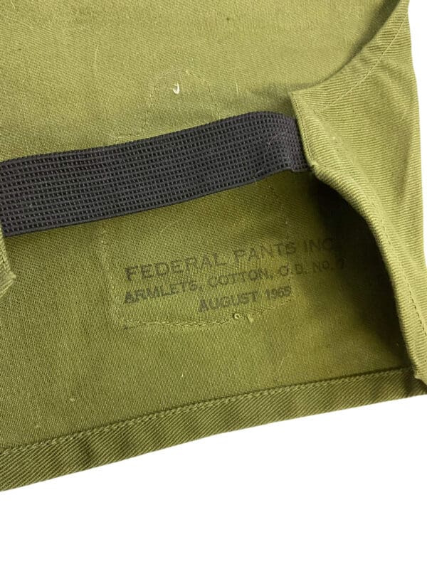 Canadian Forces OD Green Chief Warrant Officer Armband Brassard 1965 Dated