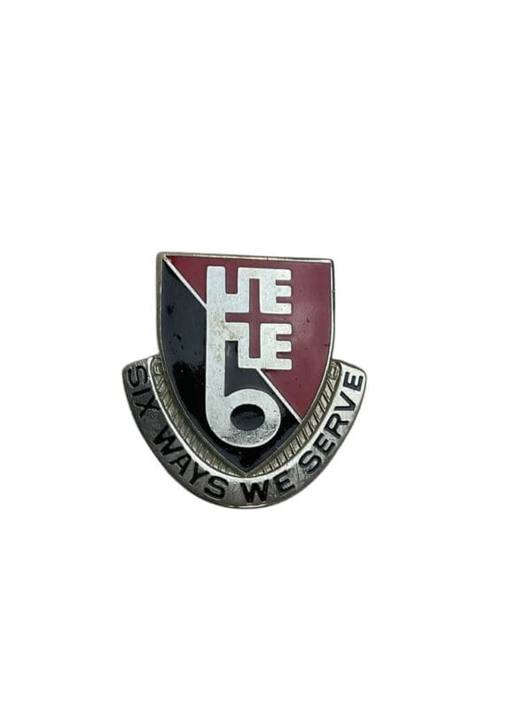 US Army DUI Distinctive Uniform Insignia 6th Support Battalion Badge Pin