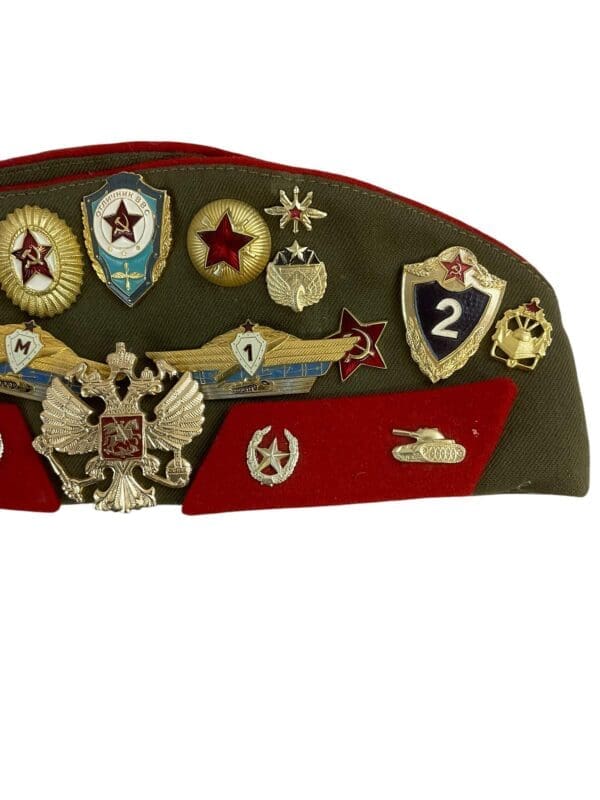 Russian Soviet Wedge Cap with Patches 1992 Dated