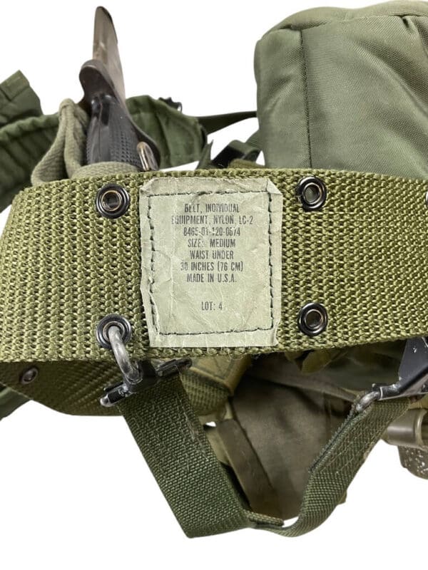 US Web Equipment with M7 Bayonet and M8 Scabbard