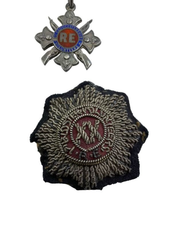 British Victorian 1st Gloucestershire Volunteers Royal Engineers Silver Shooting Medals and Insignia