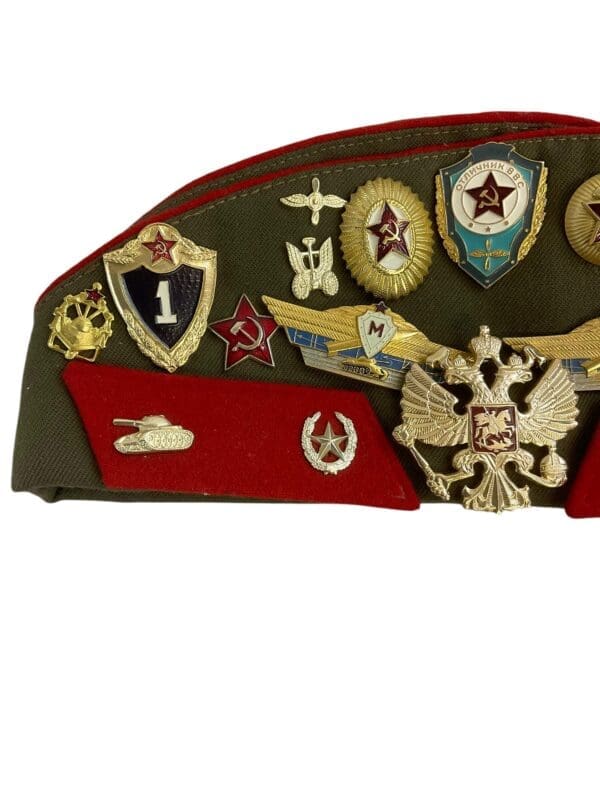 Russian Soviet Wedge Cap with Patches 1992 Dated