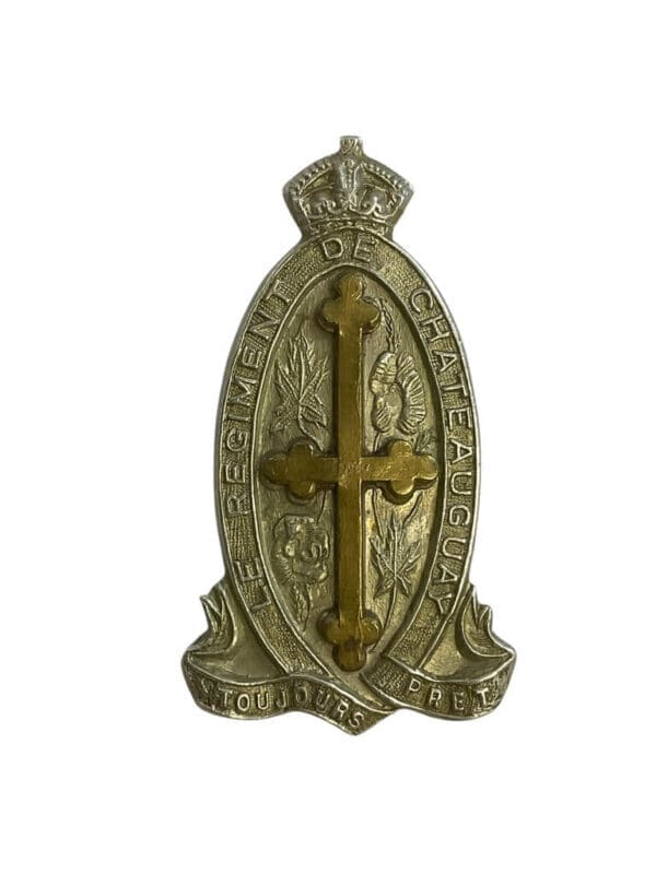 WW2 Canadian Le Regiment De Chateauguay Cap Badge