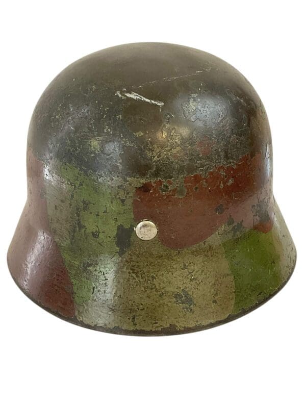 WW2 German M35 SD Single Decal Camouflage Named Steel Helmet SE62 Lot #3549