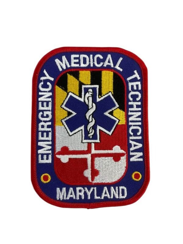 US Maryland Emergency Medical Technician Red Border Patch