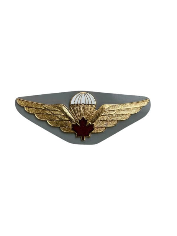 Canadian Forces Airborne Red Leaf Jump Wings Metal