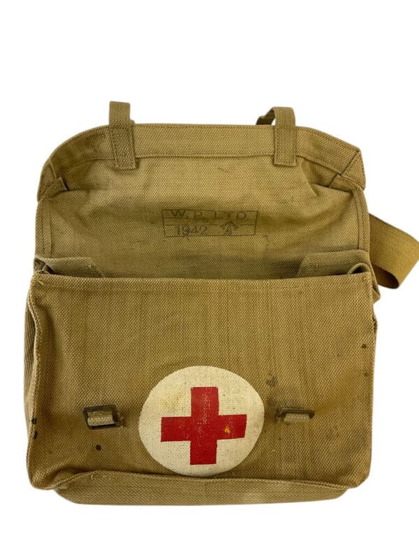 WW2 British Medic First Aid Bag 1942 Dated Broad Arrowed