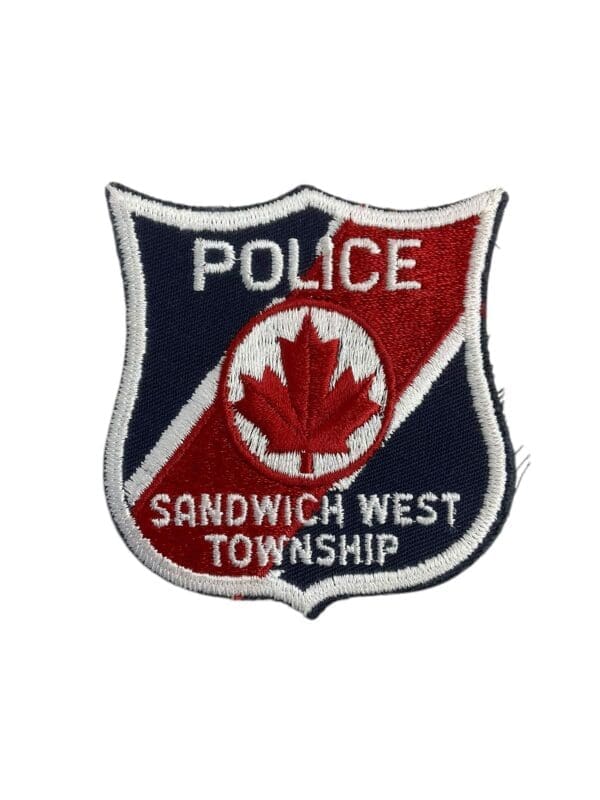 Canadian Sandwich West Township Ontario White Border Police Patch